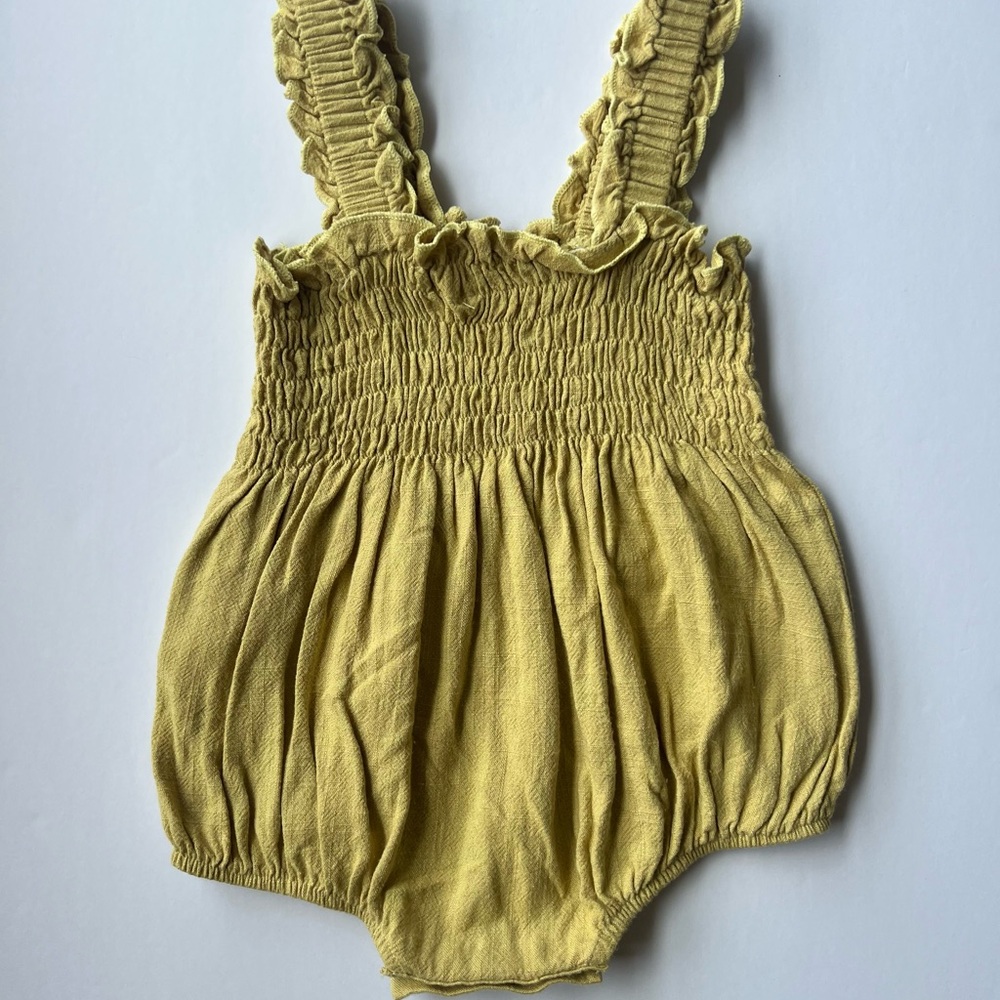 Noni & Co lime green romper size 2